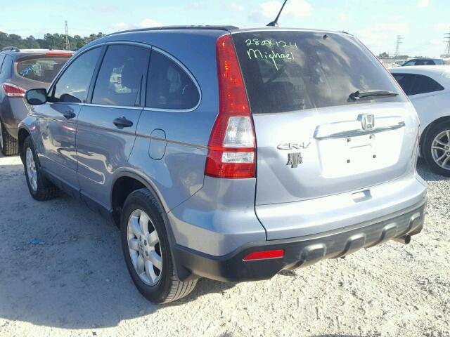 3CZRE38539G704805 - 2009 HONDA CR-V EX BLUE photo 3