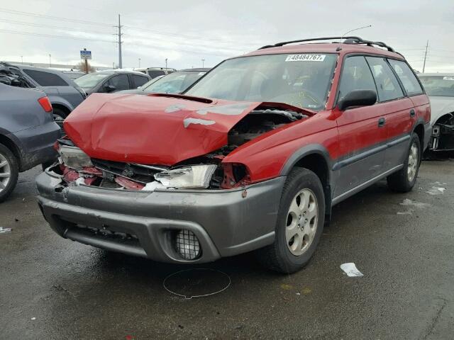 4S3BG6857X7640201 - 1999 SUBARU LEGACY OUT RED photo 2