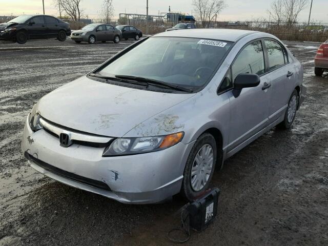 2HGFA16258H101811 - 2008 HONDA CIVIC DX SILVER photo 2