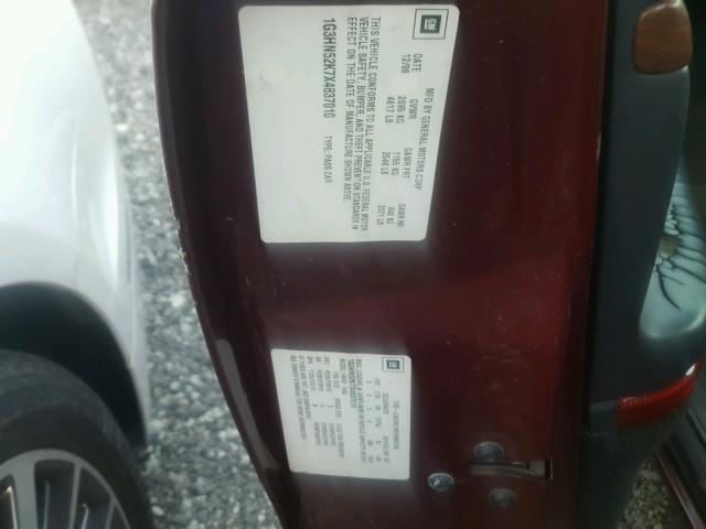 1G3HN52K7X4837010 - 1999 OLDSMOBILE 88 BASE BURGUNDY photo 10