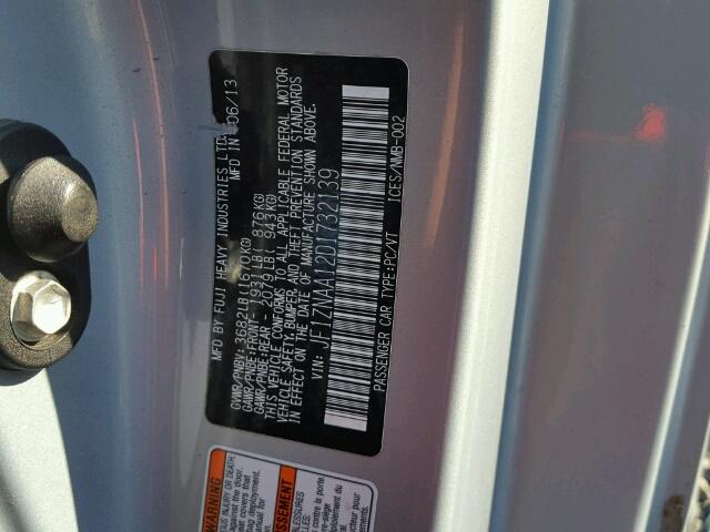 JF1ZNAA12D1732139 - 2013 TOYOTA SCION FR-S ვერცხლისფერი ფოტო 10