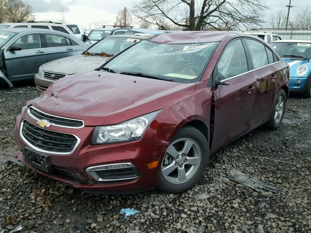 1G1PC5SB6F7152066 - 2015 CHEVROLET CRUZE LT RED photo 2