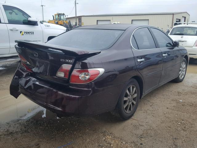 JTHBF30G525027849 - 2002 LEXUS ES 300 MAROON photo 4