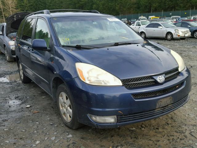 5TDZA22C04S104546 - 2004 TOYOTA SIENNA XLE BLUE photo 1