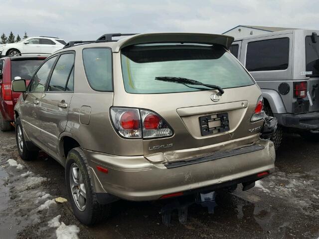 JTJHF10U530293261 - 2003 LEXUS RX 300 BEIGE photo 3