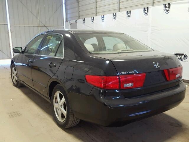 1HGCM56735A179334 - 2005 HONDA ACCORD EX BLACK photo 3