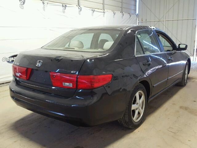 1HGCM56735A179334 - 2005 HONDA ACCORD EX BLACK photo 4