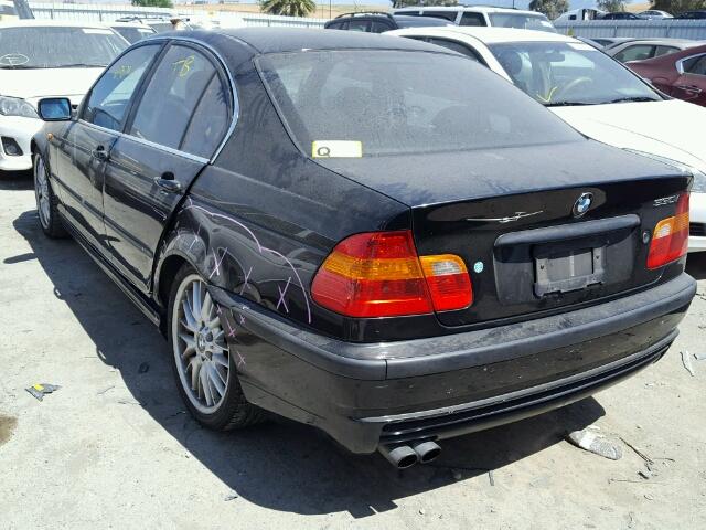 WBAEV53412KM01242 - 2002 BMW 330 I BLACK photo 3