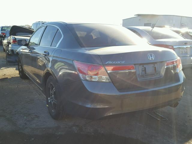 1HGCP2F35BA097765 - 2011 HONDA ACCORD LX GRAY photo 3