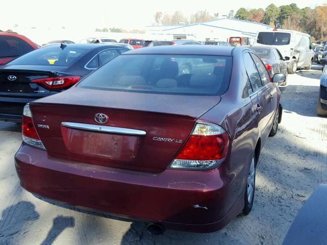 4T1BE32K86U157444 - 2006 TOYOTA CAMRY LE ბურგუნდია ფოტო 4
