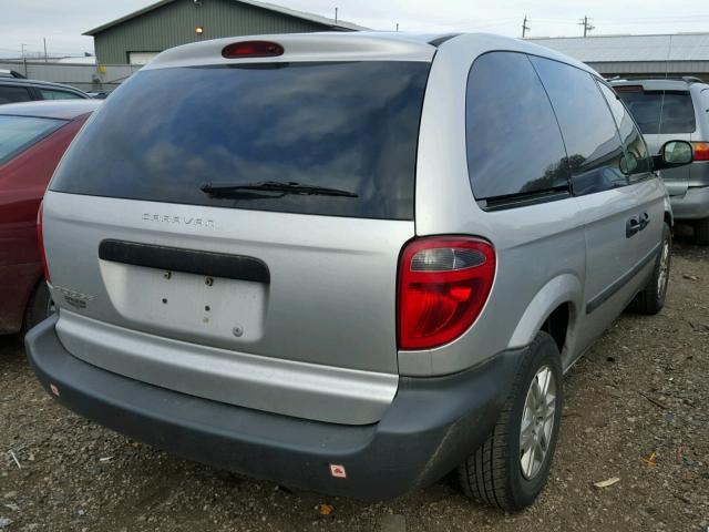 1D4GP25BX5B154519 - 2005 DODGE CARAVAN SE SILVER photo 4