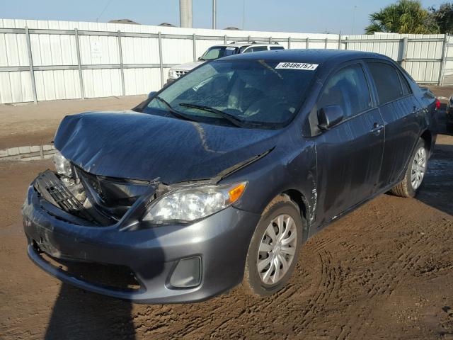 2T1BU4EE0CC792668 - 2012 TOYOTA COROLLA BA GRAY photo 2