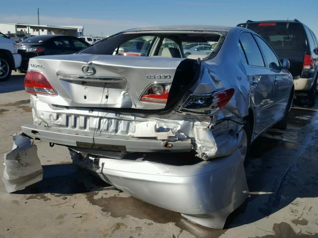 JTHBA30G355097689 - 2005 LEXUS ES 330 SILVER photo 4