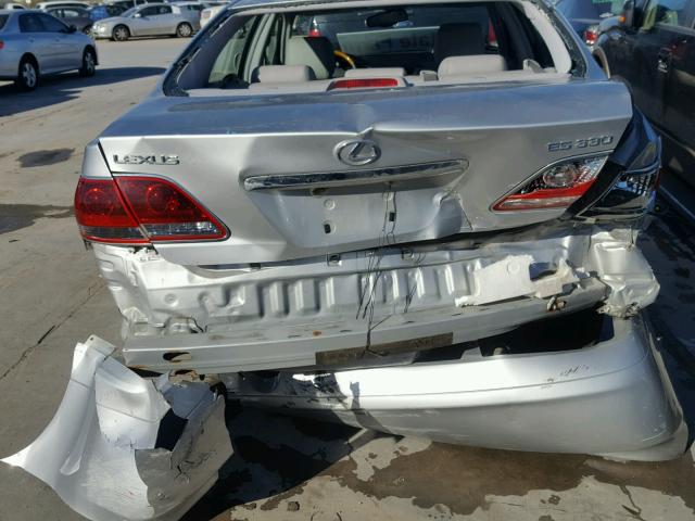 JTHBA30G355097689 - 2005 LEXUS ES 330 SILVER photo 9