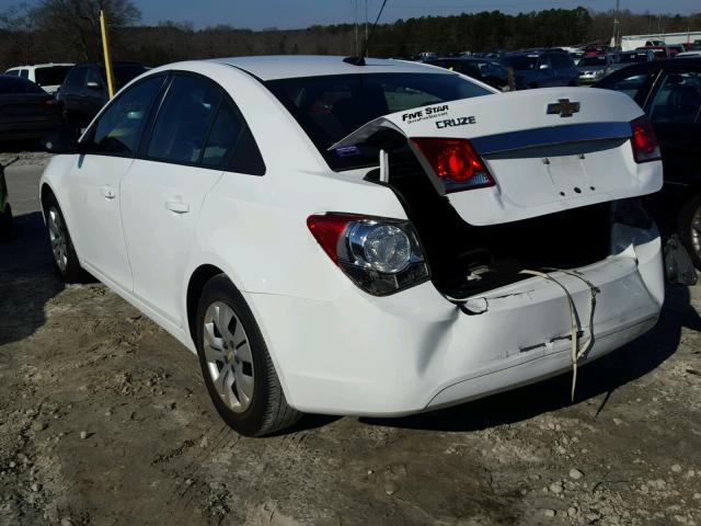 1G1PA5SH7E7350647 - 2014 CHEVROLET CRUZE LS WHITE photo 3