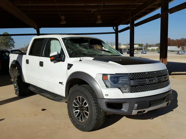 1FTFW1R67DFB74446 - 2013 FORD F150 SVT R WHITE photo 1