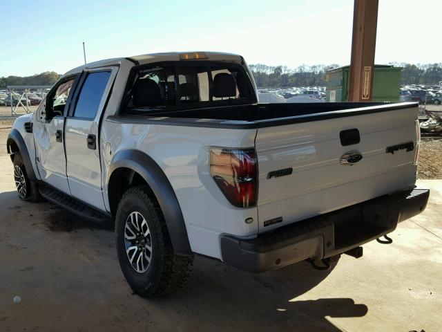 1FTFW1R67DFB74446 - 2013 FORD F150 SVT R WHITE photo 3