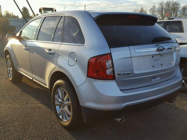 2FMDK4KC4EBA68376 - 2014 FORD EDGE LIMIT SILVER photo 3