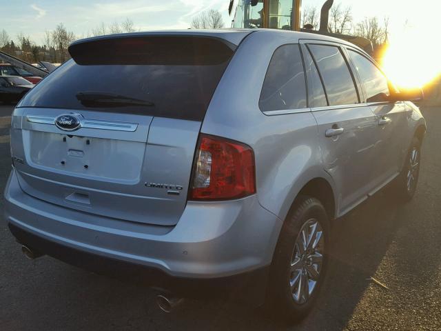 2FMDK4KC4EBA68376 - 2014 FORD EDGE LIMIT SILVER photo 4