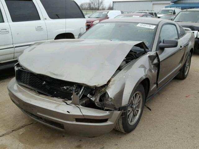 1ZVFT80N655131047 - 2005 FORD MUSTANG SILVER photo 2