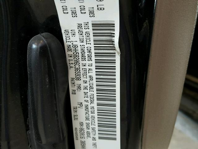 1J8HH58206C365938 - 2006 JEEP COMMANDER BLACK photo 10