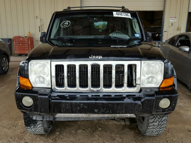1J8HH58206C365938 - 2006 JEEP COMMANDER BLACK photo 9
