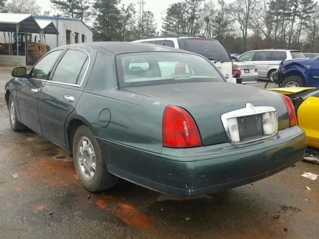 1LNHM82W0XY635346 - 1999 LINCOLN TOWN CAR S GREEN photo 3