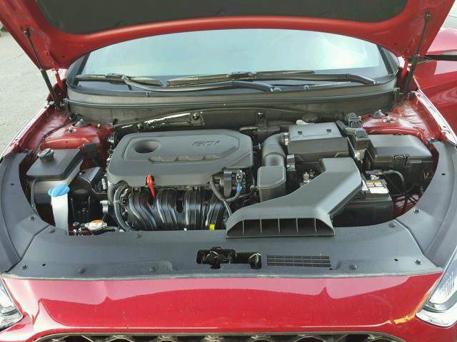 5NPE34AF8JH632014 - 2018 HYUNDAI SONATA SPO RED photo 7