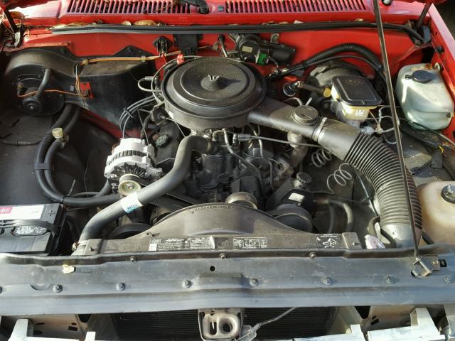 1GCBS14R5H8128586 - 1987 CHEVROLET S TRUCK S1 RED photo 7