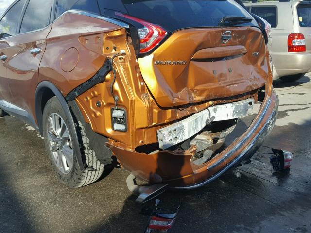 5N1AZ2MG2FN247069 - 2015 NISSAN MURANO S GOLD photo 9