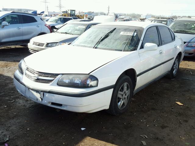 2G1WF55K229239311 - 2002 CHEVROLET IMPALA WHITE photo 2