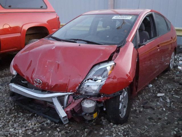 JTDKB20U093528635 - 2009 TOYOTA PRIUS RED photo 2