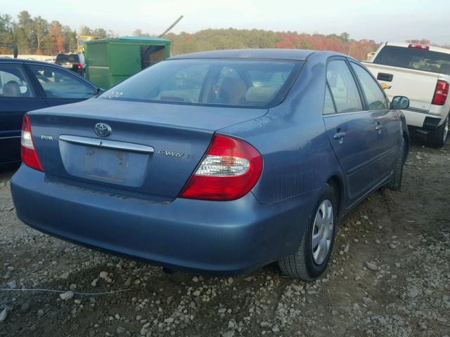 4T1BE32K72U535229 - 2002 TOYOTA CAMRY LE ლურჯი ფოტო 4