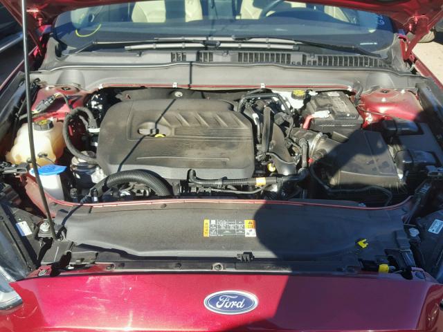 3FA6P0HD1ER146286 - 2014 FORD FUSION SE RED photo 7