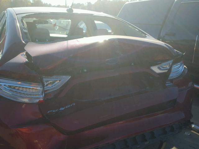 3FA6P0HD1ER146286 - 2014 FORD FUSION SE RED photo 9