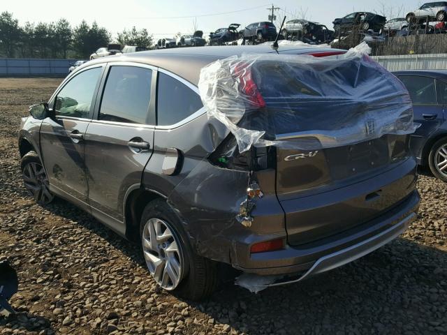 2HKRM4H56FH668593 - 2015 HONDA CR-V EX BROWN photo 3