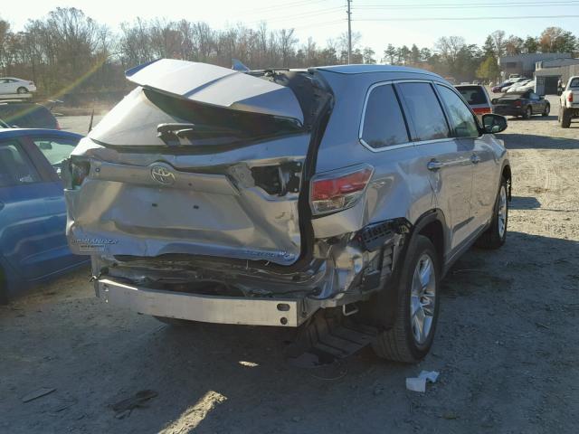 5TDDKRFH7FS207259 - 2015 TOYOTA HIGHLANDER SILVER photo 4