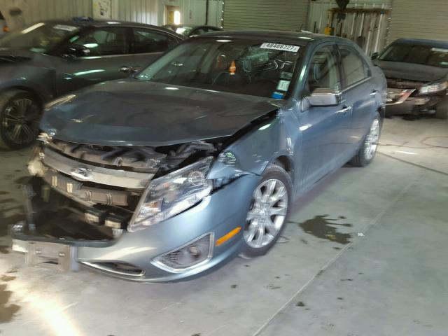 3FAHP0CG9CR215247 - 2012 FORD FUSION SEL BLUE photo 2