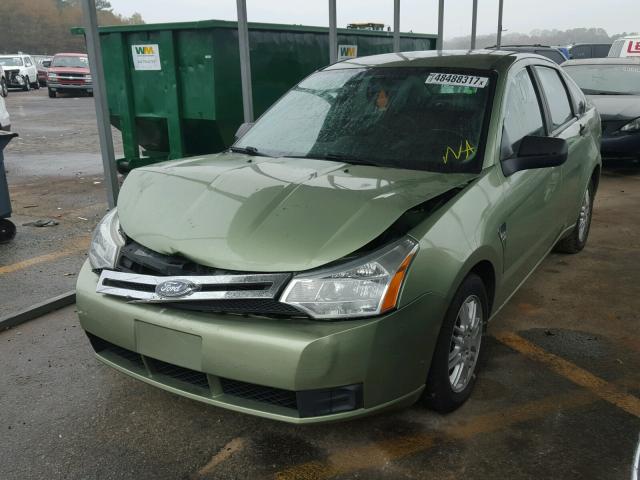 1FAHP35N48W186872 - 2008 FORD FOCUS SE GREEN photo 2