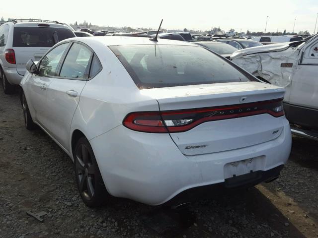 1C3CDFEB4FD201288 - 2015 DODGE DART GT WHITE photo 3