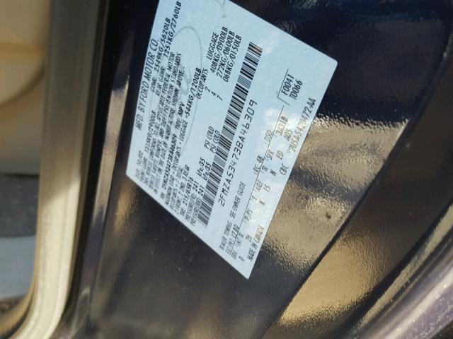 2FMZA53473BA46309 - 2003 FORD WINDSTAR S BLUE photo 10