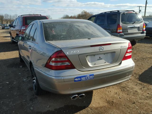 WDBRF81J04F545581 - 2004 MERCEDES-BENZ C 240 4MAT GRAY photo 3