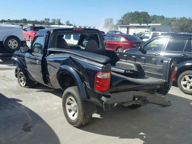 1FTYR10UX2PA75574 - 2002 FORD RANGER BLACK photo 3