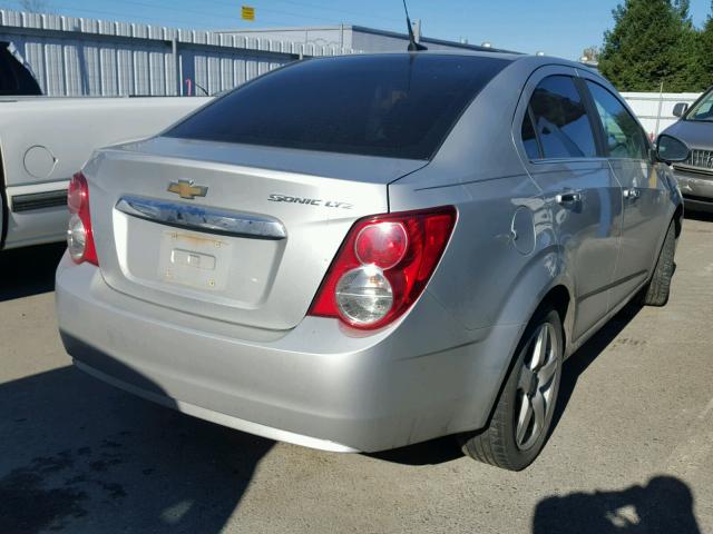 1G1JE5SH7C4138128 - 2012 CHEVROLET SONIC LTZ SILVER photo 4