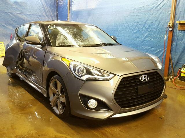 KMHTC6AE7FU216989 - 2015 HYUNDAI VELOSTER T GRAY photo 1