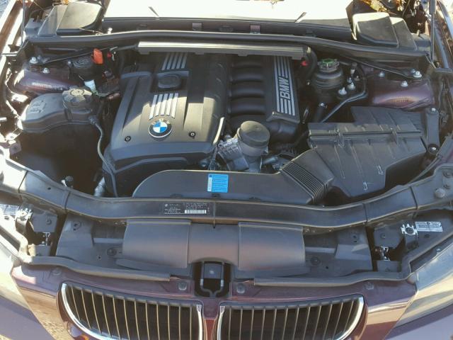 WBAVA37548NL49714 - 2008 BMW 328 I BURGUNDY photo 7