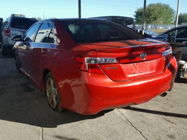 4T1BF1FK8CU618651 - 2012 TOYOTA CAMRY BASE RED photo 3