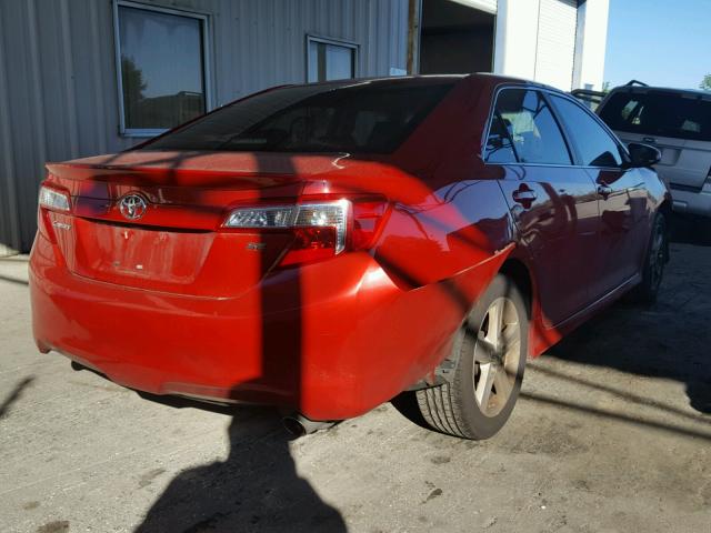 4T1BF1FK8CU618651 - 2012 TOYOTA CAMRY BASE RED photo 4