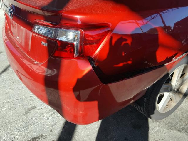 4T1BF1FK8CU618651 - 2012 TOYOTA CAMRY BASE RED photo 9
