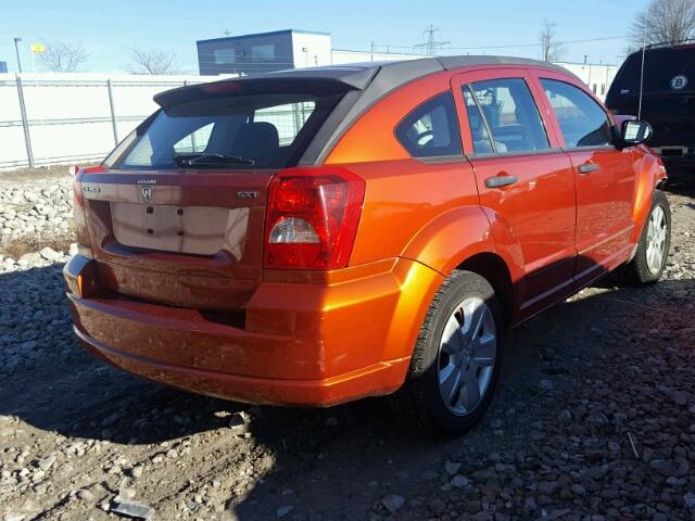 1B3HB48B17D354317 - 2007 DODGE CALIBER SX ORANGE photo 4